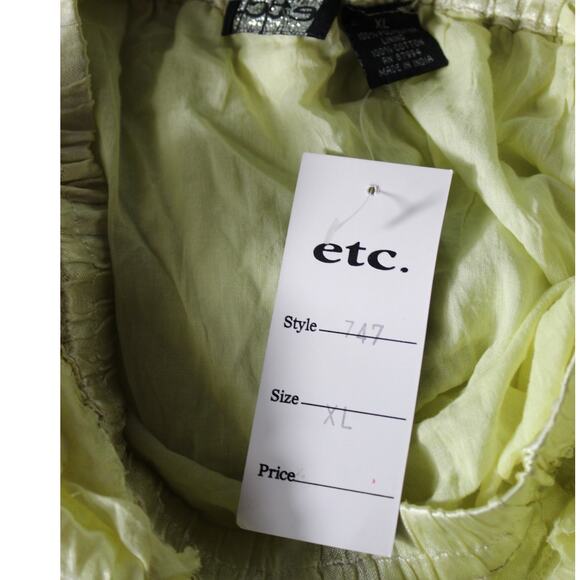 etc Vintage Fairy Skirt Long Yellow Green Blue Ombre Asymmetrical Hippie XL NWT - Picture 6 of 11